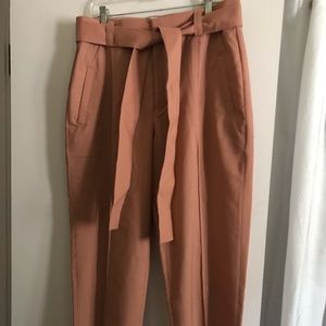J Crew collection tie waist wool pants.